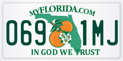 FL license plate 0691MJ