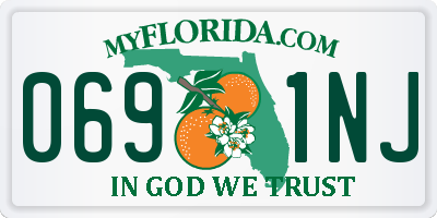 FL license plate 0691NJ