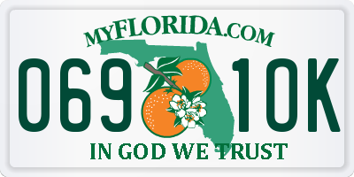 FL license plate 0691OK