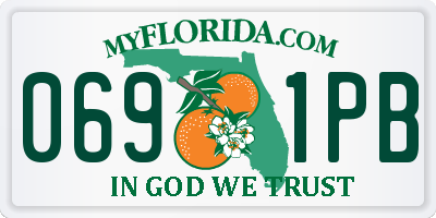 FL license plate 0691PB