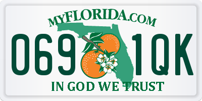 FL license plate 0691QK