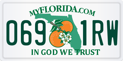 FL license plate 0691RW