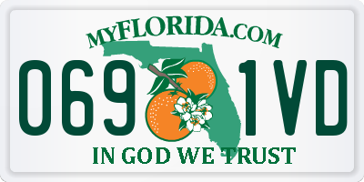 FL license plate 0691VD