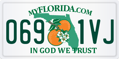 FL license plate 0691VJ