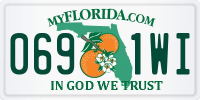 FL license plate 0691WI