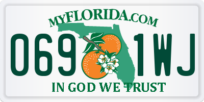 FL license plate 0691WJ