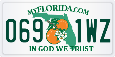 FL license plate 0691WZ