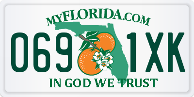 FL license plate 0691XK