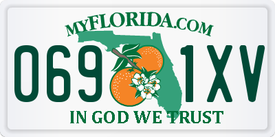FL license plate 0691XV