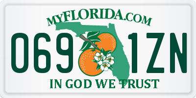 FL license plate 0691ZN