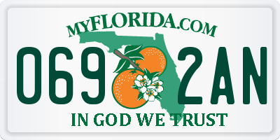 FL license plate 0692AN