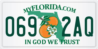 FL license plate 0692AQ