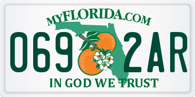 FL license plate 0692AR