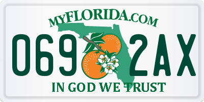 FL license plate 0692AX