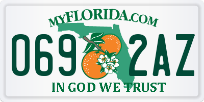FL license plate 0692AZ