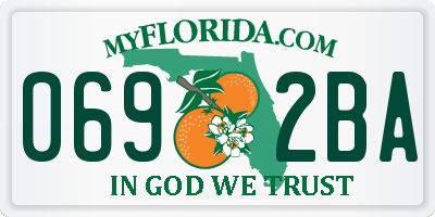 FL license plate 0692BA