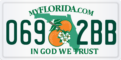 FL license plate 0692BB