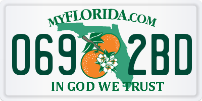 FL license plate 0692BD
