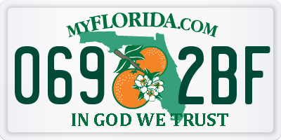FL license plate 0692BF