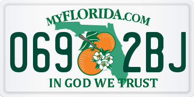 FL license plate 0692BJ