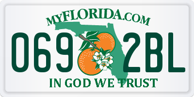 FL license plate 0692BL