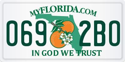 FL license plate 0692BO