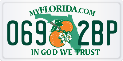 FL license plate 0692BP
