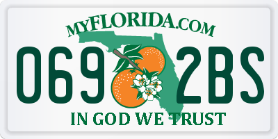 FL license plate 0692BS