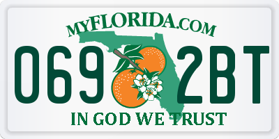 FL license plate 0692BT