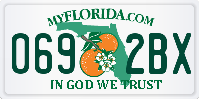 FL license plate 0692BX