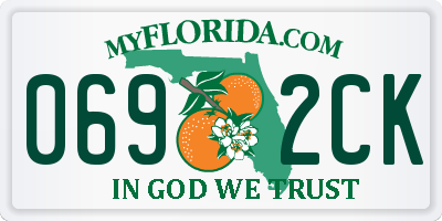 FL license plate 0692CK