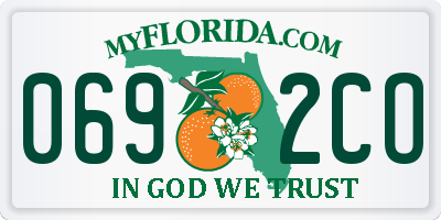 FL license plate 0692CO