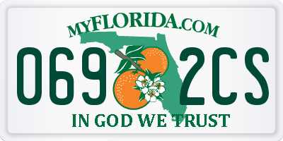 FL license plate 0692CS