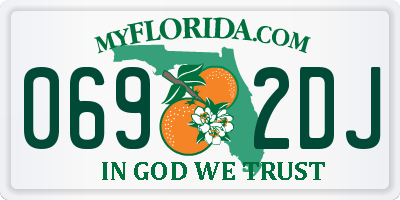 FL license plate 0692DJ