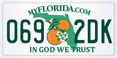 FL license plate 0692DK