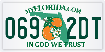 FL license plate 0692DT