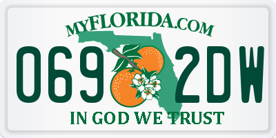 FL license plate 0692DW