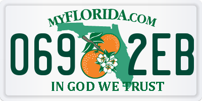 FL license plate 0692EB