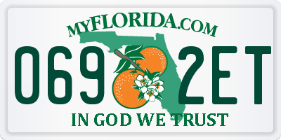 FL license plate 0692ET