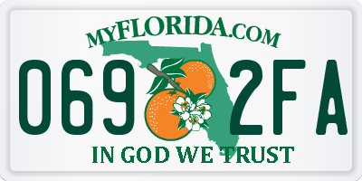FL license plate 0692FA