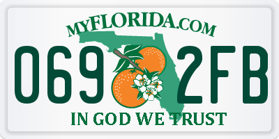 FL license plate 0692FB
