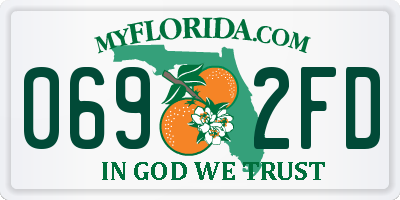 FL license plate 0692FD