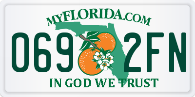 FL license plate 0692FN
