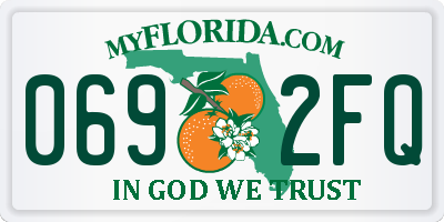 FL license plate 0692FQ