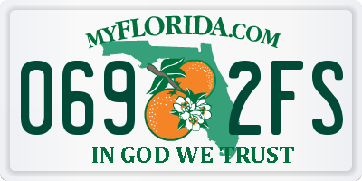 FL license plate 0692FS