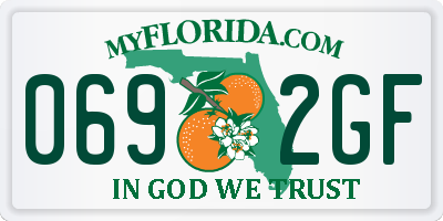 FL license plate 0692GF