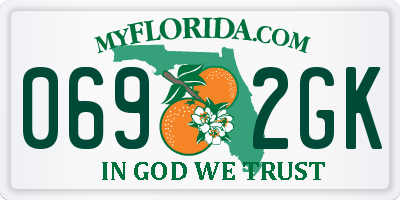 FL license plate 0692GK