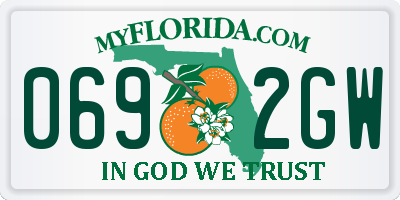 FL license plate 0692GW