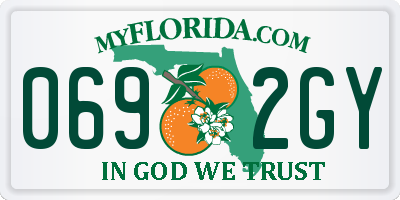 FL license plate 0692GY
