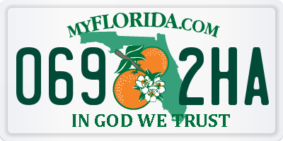 FL license plate 0692HA